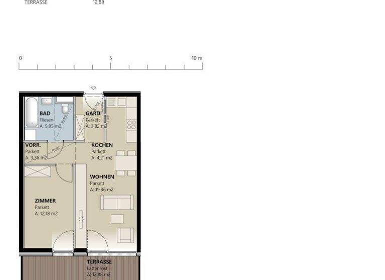 Wohnung zum Kauf - Erstbezug 293.615 € 2 Zimmer 49,5 m² 1. Geschoss Kappl 6555