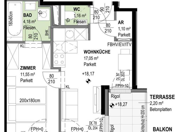 Wohnung zum Kauf - Erstbezug 387.600 € 2 Zimmer 35,1 m² 6. Geschoss Ottakringer Straße 26 Wien 1170