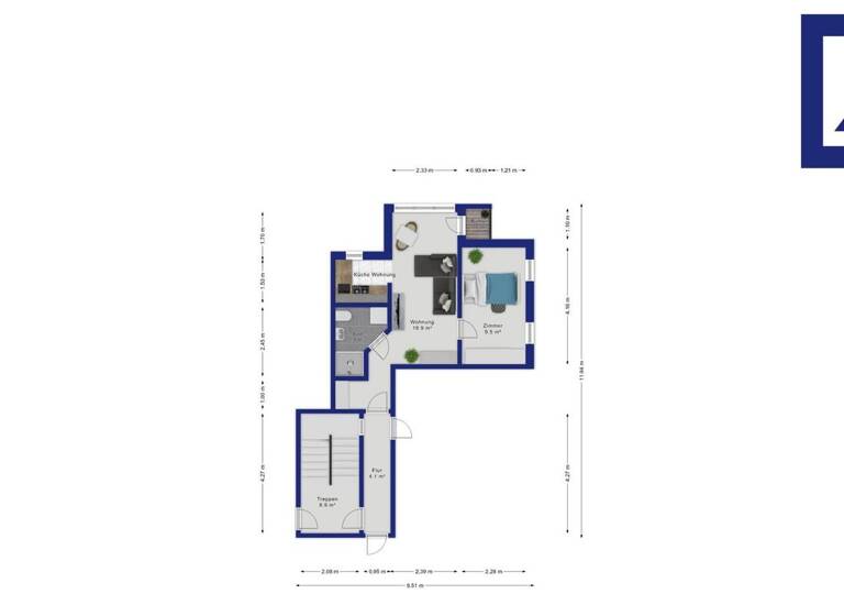 Wohnung zum Kauf 120.000 € 2 Zimmer 39 m² frei ab 01.04.2027 Seevorstadt-Ost/Großer Garten Dresden 01219
