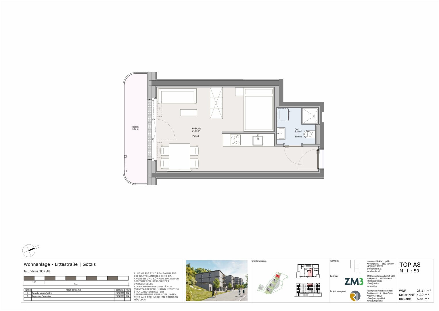 Wohnung zum Kauf 225.000 € 1 Zimmer 28,1 m²<br/>Wohnfläche 2.<br/>Geschoss Littastraße 12 Götzis 6840