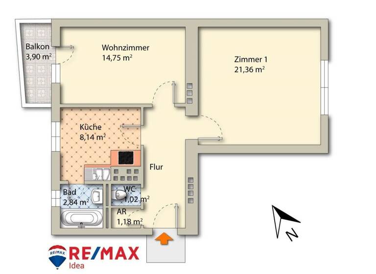 Wohnung zum Kauf 159.000 € 2 Zimmer 57 m² 2. Geschoss Lind Villach 9500