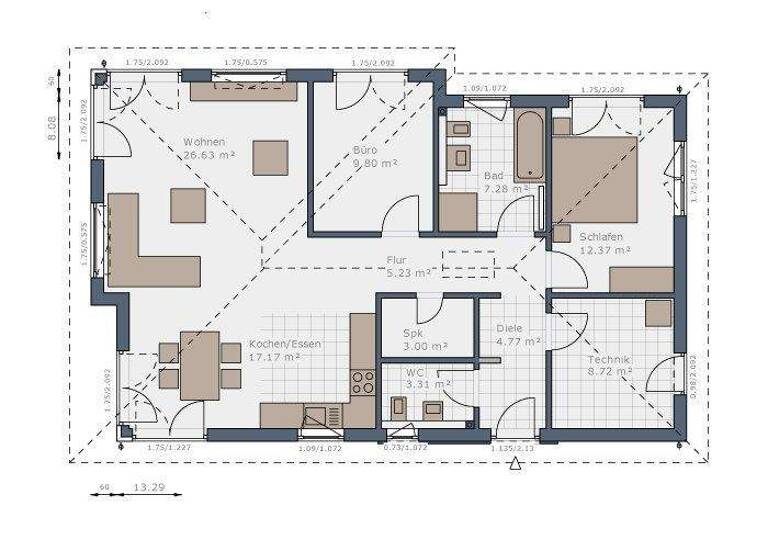 Bungalow zum Kauf provisionsfrei 475.627 € 3 Zimmer 98 m² 699 m² Grundstück Gollwitz Brandenburg an der Havel 14776