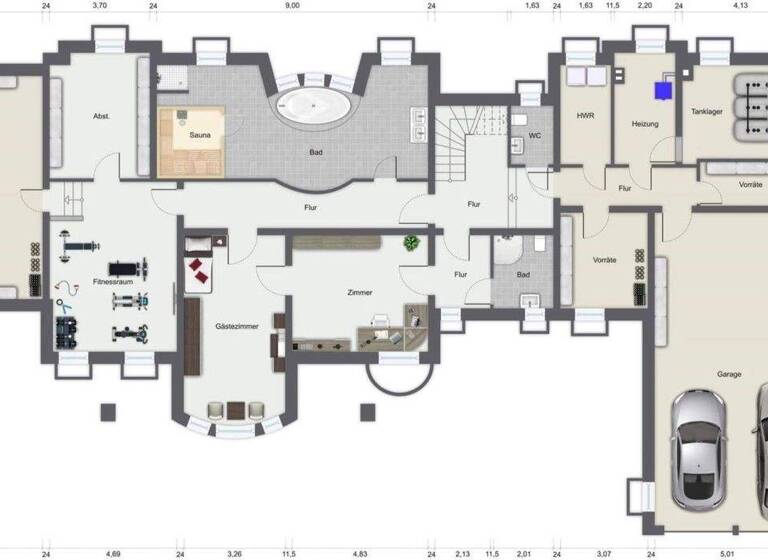 Villa zum Kauf provisionsfrei 1.100.000 € 10 Zimmer 350 m² 1.387 m² Grundstück Flieden 36103