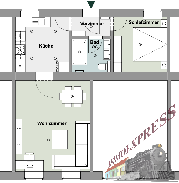 Wohnung zur Miete 592 € 3 Zimmer 50,7 m²<br/>Wohnfläche 1.<br/>Geschoss ab sofort<br/>Verfügbarkeit Krems an der Donau Krems an der Donau 3500