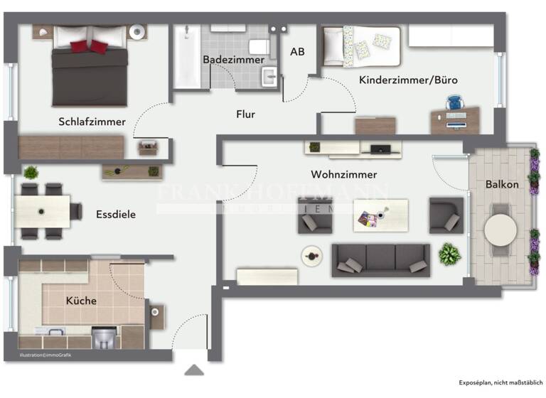 Wohnung zum Kauf 309.000 € 3,5 Zimmer 80 m²<br/>Wohnfläche 2.<br/>Geschoss Rellingen 25462
