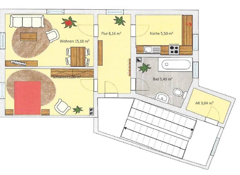 Wohnung zum Kauf 115.600 € 50,7 m²<br/>Wohnfläche EG<br/>Geschoss Radebeul 01445