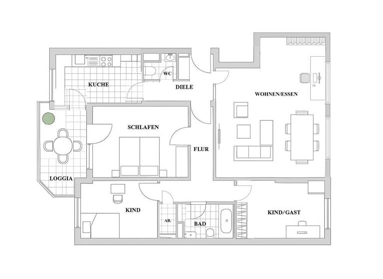 Wohnung zum Kauf 699.000 € 4 Zimmer 119,5 m² 3. Geschoss Unterbilk Düsseldorf 40223