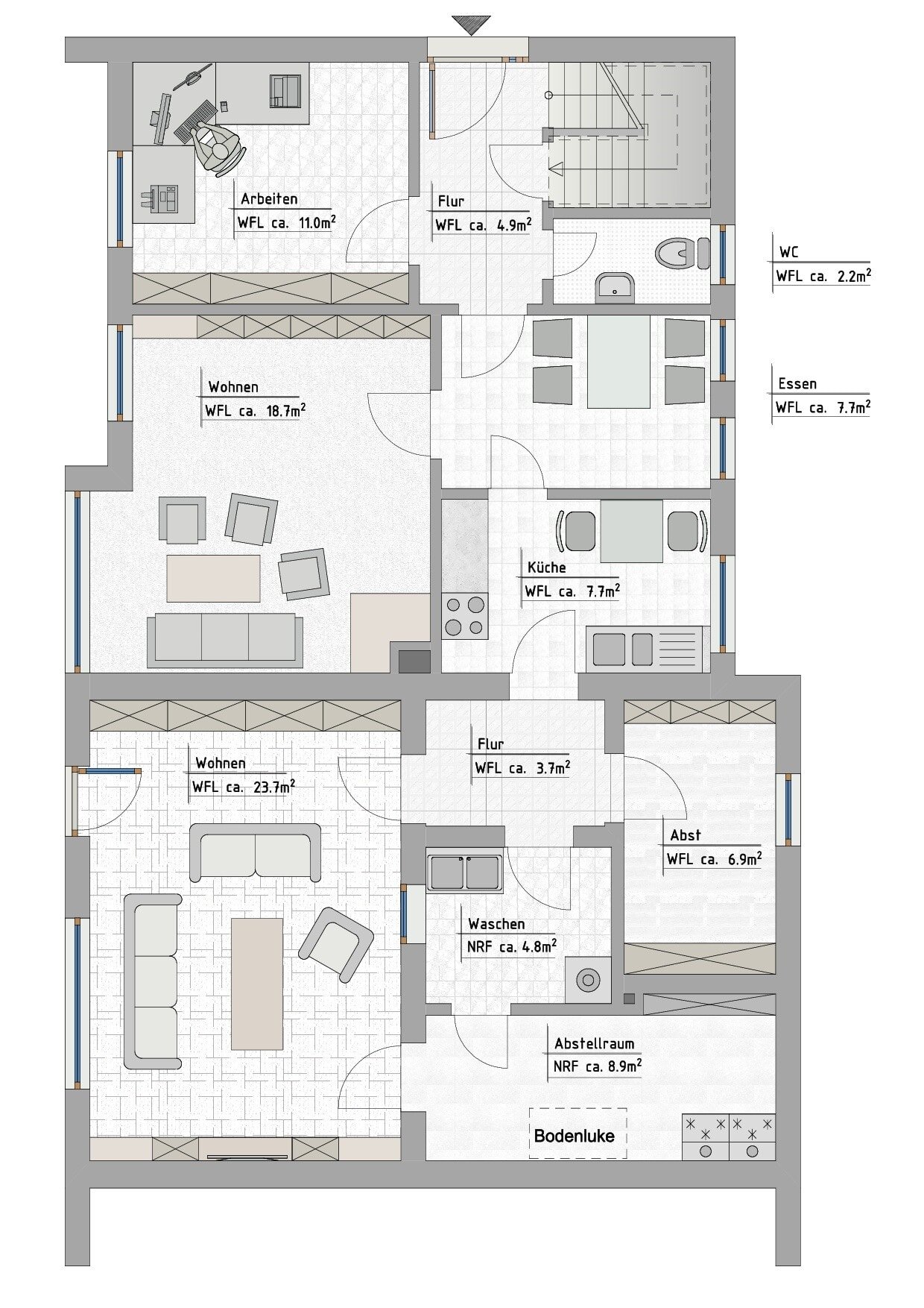 Doppelhaushälfte zum Kauf 190.000 € 5 Zimmer 126 m²<br/>Wohnfläche 920 m²<br/>Grundstück Bleckede Bleckede 21354