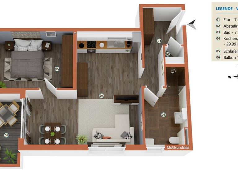 Penthouse zum Kauf - Erstbezug 319.000 € 62,4 m² sinzerstrasse 40 Nennig Perl 66706