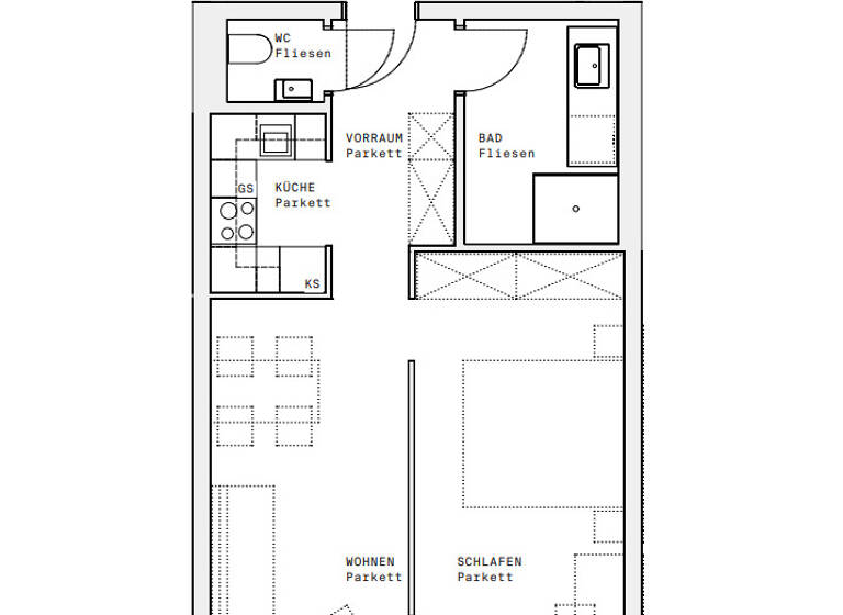 Wohnung zur Miete - Erstbezug 899 € 2 Zimmer 46,2 m² 13. Geschoss Wien 1220