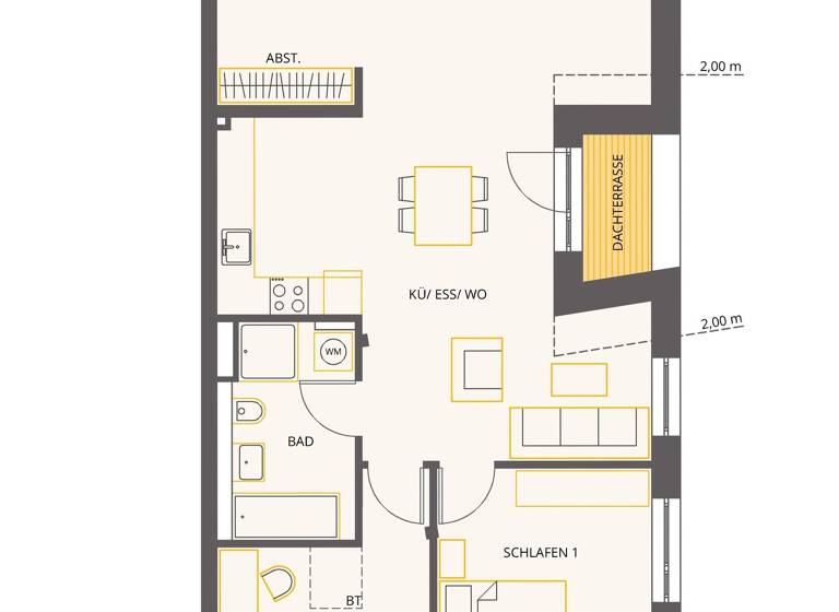 Wohnung zum Kauf 439.000 € 3 Zimmer 82,3 m²<br/>Wohnfläche Dachgeschoss<br/>Geschoss 31.05.2025<br/>Verfügbarkeit Kirchheim am Neckar 74366