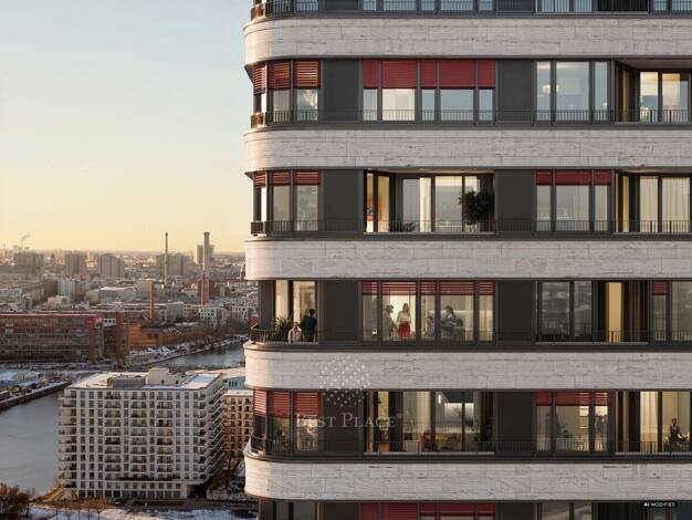 Wohnung zum Kauf - Neubau provisionsfrei 759.000 € 2 Zimmer 71,5 m² 16. Geschoss Mariane-von-Rantzau-Straße 2 Friedrichshain Berlin 10243