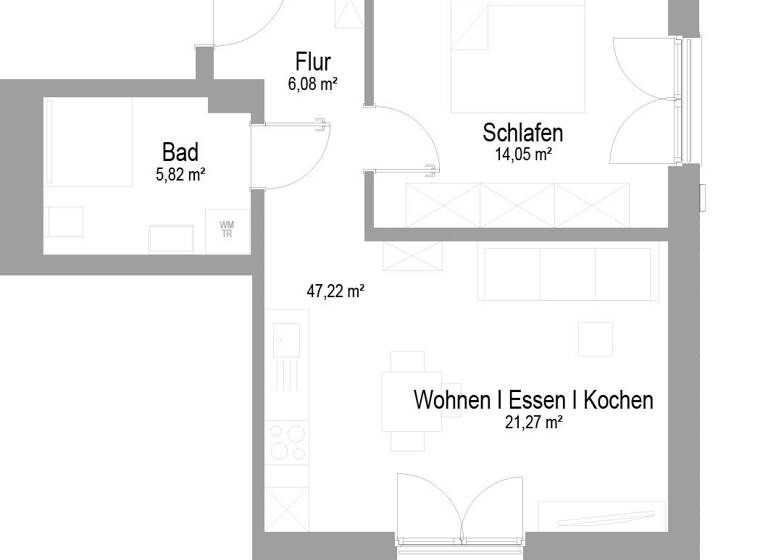 Wohnung zum Kauf als Kapitalanlage geeignet 179.436 € 2 Zimmer 47,2 m²<br/>Wohnfläche Dombühl Dombühl 91601