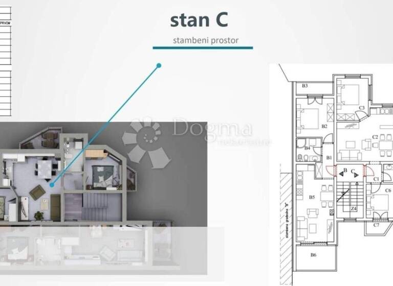 Wohnung zum Kauf 209.000 € 3 Zimmer 57 m² 1. Geschoss Stinjan