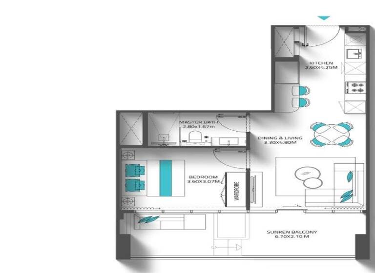 Wohnung zum Kauf - Erstbezug provisionsfrei 236.099 € 2 Zimmer 62,4 m² Dubai