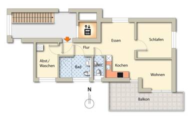 Wohnung zur Miete 890 € 2 Zimmer 71,3 m² 2. Geschoss Brauerstr. 4a Frömern Fröndenberg/Ruhr 58730