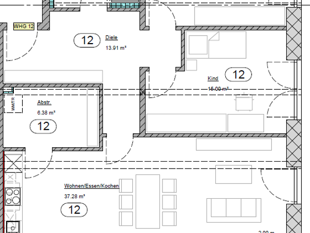 Wohnung zur Miete - Erstbezug 1.212 € 3 Zimmer 101 m² 1. Geschoss Olk Ralingen 54310