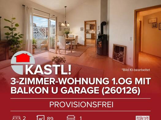 Wohnung zum Kauf provisionsfrei 309.000 € 3 Zimmer 89 m² Kastl Kastl 84556