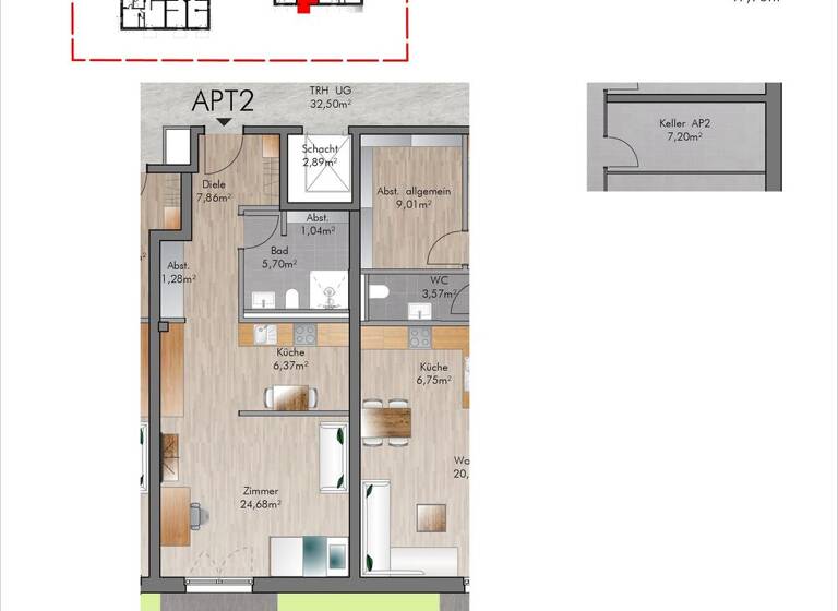 Studio zum Kauf - Erstbezug provisionsfrei 217.000 € 1 Zimmer 49,9 m² Nunkirchen Wadern 66687