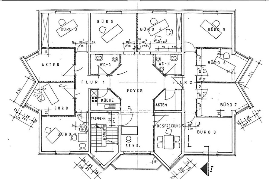 Bürogebäude zur Miete 1.425 € 190 m²<br/>Bürofläche Lehrte - Nordost Hannover 31275