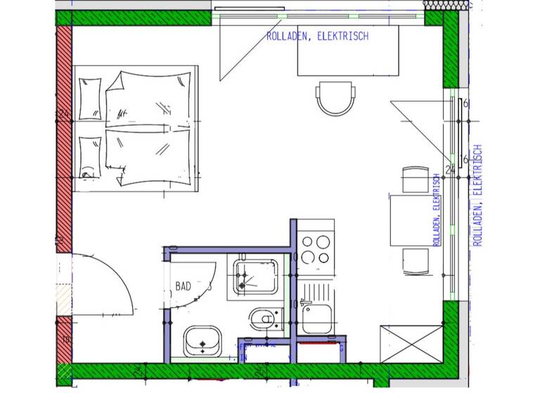 Wohnung zur Miete Wohnen auf Zeit 1.130 € 1 Zimmer 33 m²<br/>Wohnfläche 30.09.2025<br/>Verfügbarkeit Ludwigsburger Str. 0 Zuffenhausen - Hohenstein Stuttgart Zuffenhausen 70435