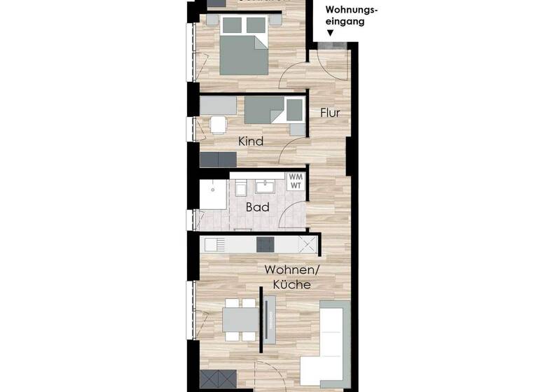 Wohnung zum Kauf provisionsfrei als Kapitalanlage geeignet 246.000 € 3 Zimmer 68,5 m² Johann-Sebastian-Bach-Straße 12 Ohrdruf 99885