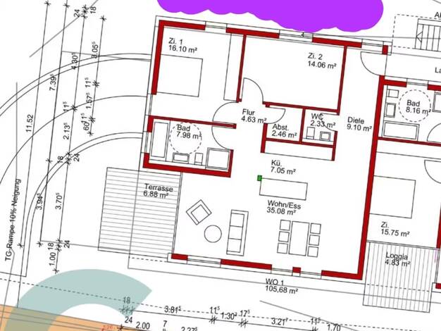Terrassenwohnung zur Miete 1.600 € 3 Zimmer 107 m² Geschoss EG/3 frei ab 01.04.2026 Hödingen Überlingen 88662