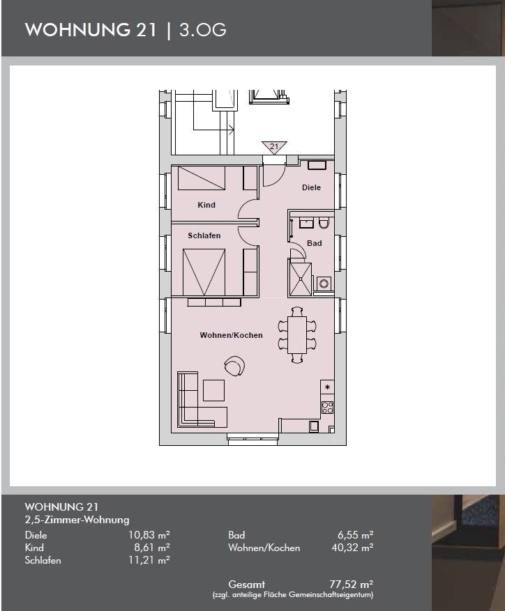 Wohnung zur Miete 970 € 2,5 Zimmer 77,5 m²<br/>Wohnfläche 3.<br/>Geschoss ab sofort<br/>Verfügbarkeit Nordstrand 501 Prora Binz 18609