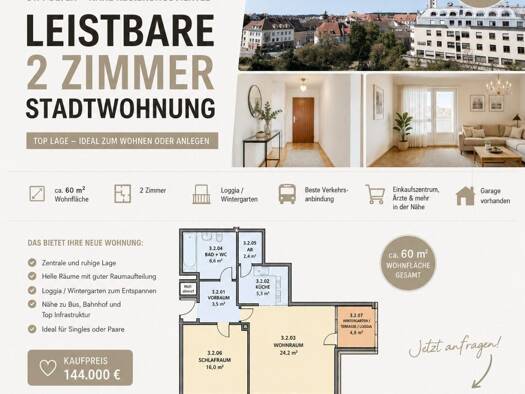 Wohnung zum Kauf 144.000 € 2 Zimmer 60 m² Spratzern St. Pölten 3100