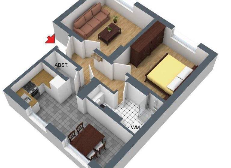 Wohnung zur Miete 295 € 2 Zimmer 49 m² 2. Geschoss Bergstr. 7 Theißen Zeitz 06712