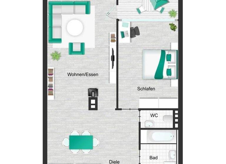 Wohnung zum Kauf 149.000 € 2 Zimmer 80,8 m² 8. Geschoss frei ab sofort Wiesdorf Leverkusen 51373