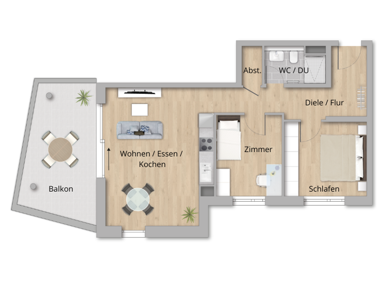 Wohnung zum Kauf - Erstbezug 445.000 € 3 Zimmer 73,3 m² Metzingen 72555