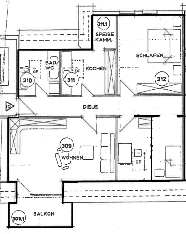 Wohnung zur Miete 660 € 4 Zimmer 88 m²<br/>Wohnfläche 3.<br/>Geschoss ab sofort<br/>Verfügbarkeit Thomas-Müntzer-Str. 7 Neudietendorf Neudietendorf 99192