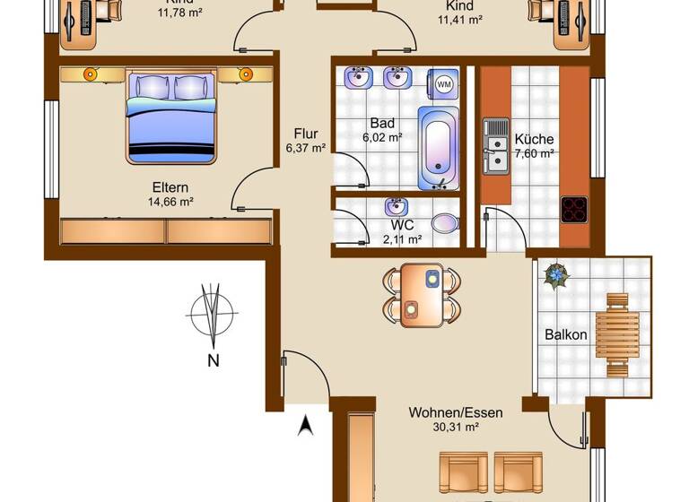 Wohnung zum Kauf 277.000 € 4,5 Zimmer 95 m² 3. Geschoss Zell Zell unter Aichelberg 73119