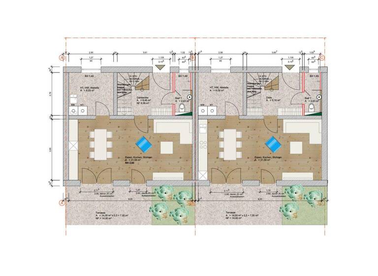 Doppelhaushälfte zum Kauf 499.000 € 5 Zimmer 126 m² 334 m² Grundstück Alach Erfurt 99090