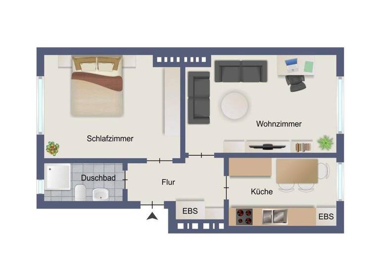 Wohnung zum Kauf als Kapitalanlage geeignet 215.000 € 2 Zimmer 46,5 m² Barmbek-Nord Hamburg 22305