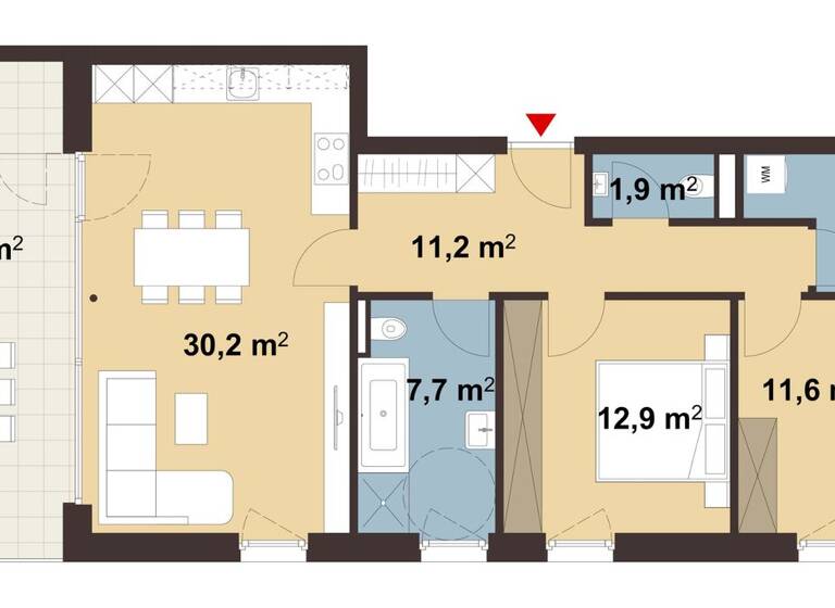 Terrassenwohnung zum Kauf - Erstbezug 716.000 € 3 Zimmer 81 m² Ankergasse 18a Hard 6971