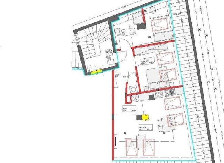 Wohnung zur Miete 798 € 2 Zimmer 56,8 m² 5. Geschoss frei ab sofort Scheurlstraße 16 Glockenhof Nürnberg 90478