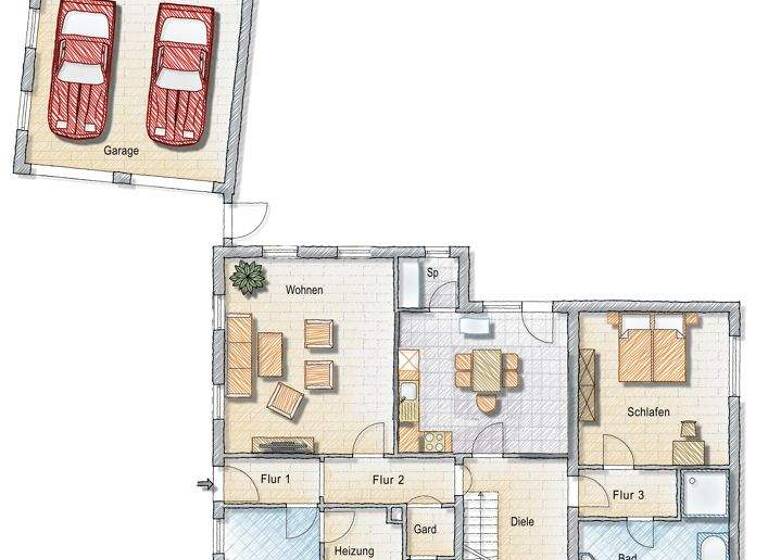 Einfamilienhaus zum Kauf provisionsfrei 279.000 € 6 Zimmer 171,3 m² 849 m² Grundstück Amdorf Detern / Amdorf 26847