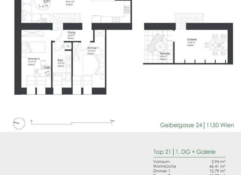 Wohnung zum Kauf 759.000 € 4 Zimmer 103,8 m² 5. Geschoss Geibelgasse 24 Wien 1150