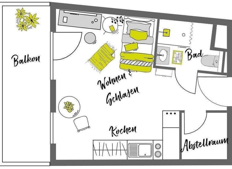 Studio zur Miete 714 € 1 Zimmer 26 m² 2. Geschoss frei ab sofort Oderstraße 194 Neukölln Berlin 12051