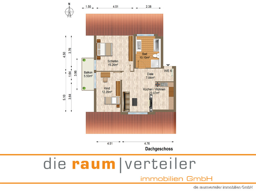 Wohnung zum Kauf 459.000 € 3 Zimmer 68 m²<br/>Wohnfläche 2.<br/>Geschoss Bruckmühl 83052