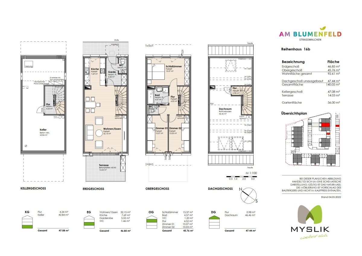 Reihenmittelhaus zum Kauf 512.000 € 4 Zimmer 140,5 m²<br/>Wohnfläche Straßwalchen 5204