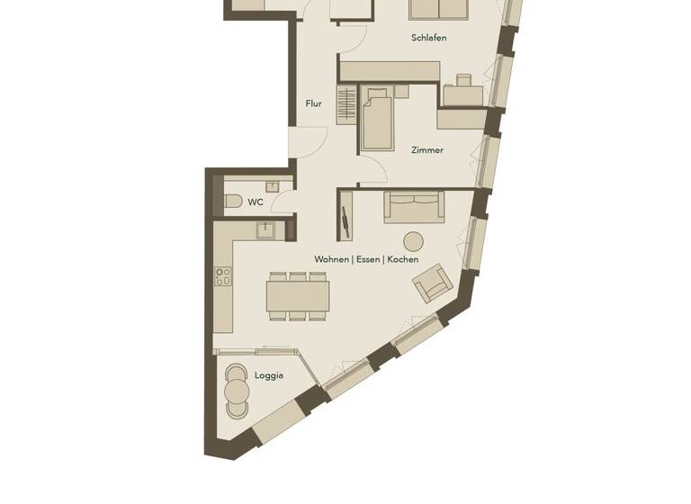 Wohnung zum Kauf - Erstbezug provisionsfrei 735.000 € 3 Zimmer 82,1 m² 1. Geschoss frei ab 01.12.2026 Mitte Ulm 89073