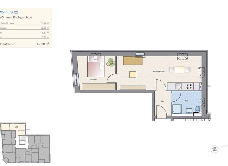 Wohnung zum Kauf provisionsfrei 272.500 € 2 Zimmer 42,2 m² Blasewitz Dresden 01277