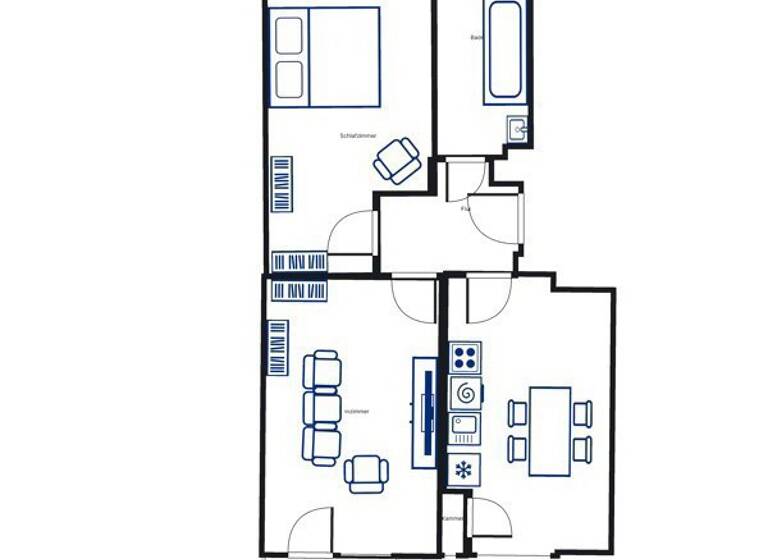Wohnung zur Miete 666 € 2 Zimmer 53,4 m² 2. Geschoss frei ab 30.04.2026 Mickestr. 5 Reinickendorf Berlin 13409