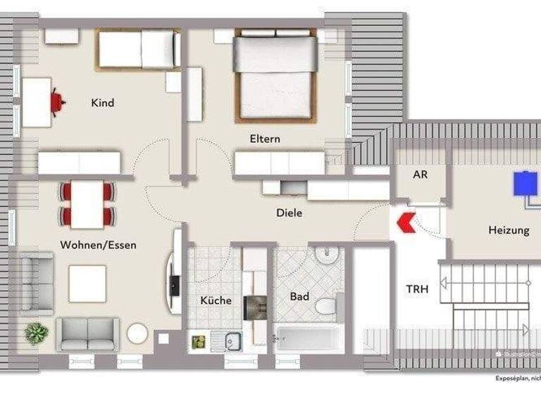 Wohnung zur Miete 700 € 3 Zimmer 60 m² 2. Geschoss frei ab sofort Rothenburg 91541
