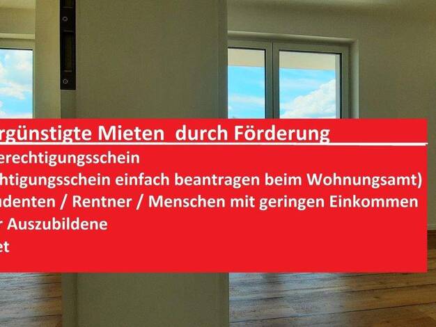 Wohnung zur Miete - Erstbezug nur mit Wohnberechtigungsschein 363 € 2 Zimmer 60,5 m² frei ab sofort Paulsstadt Schwerin 19053