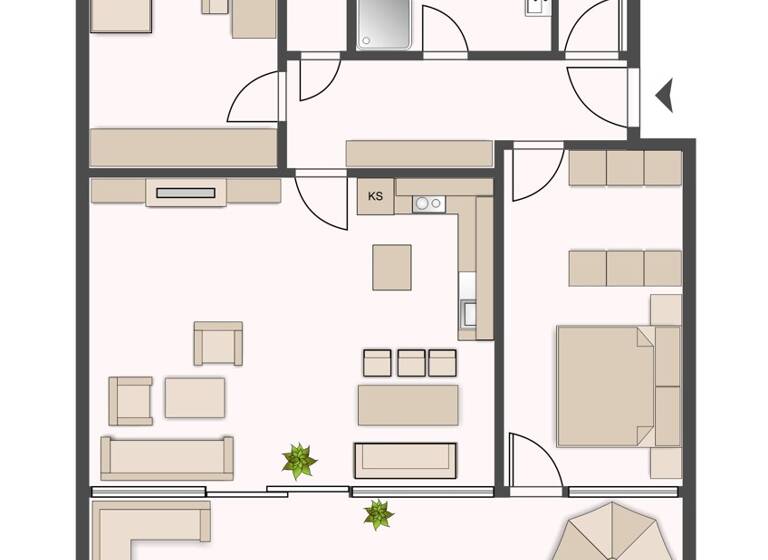 Wohnung zum Kauf 369.000 € 3 Zimmer 76 m² 1. Geschoss Nägeler 54 Feldkirch 6800