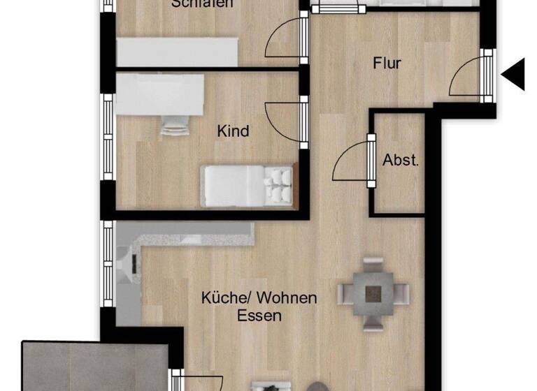 Wohnung zur Miete 1.030 € 3 Zimmer 82,4 m² 1. Geschoss frei ab 01.07.2026 Nördlingen Bayern - Nördlingen 86720